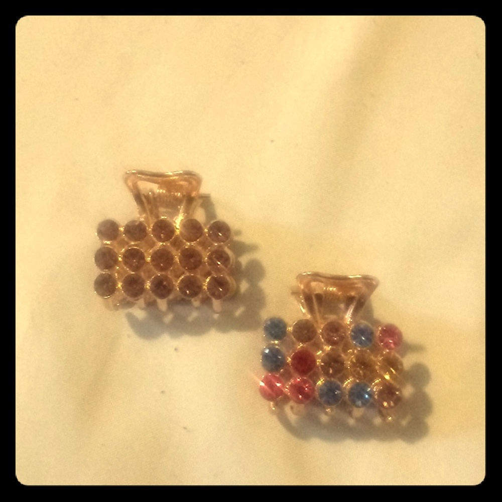 Jeweled hair clips